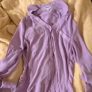 Express Light Purple Sheer Blouse